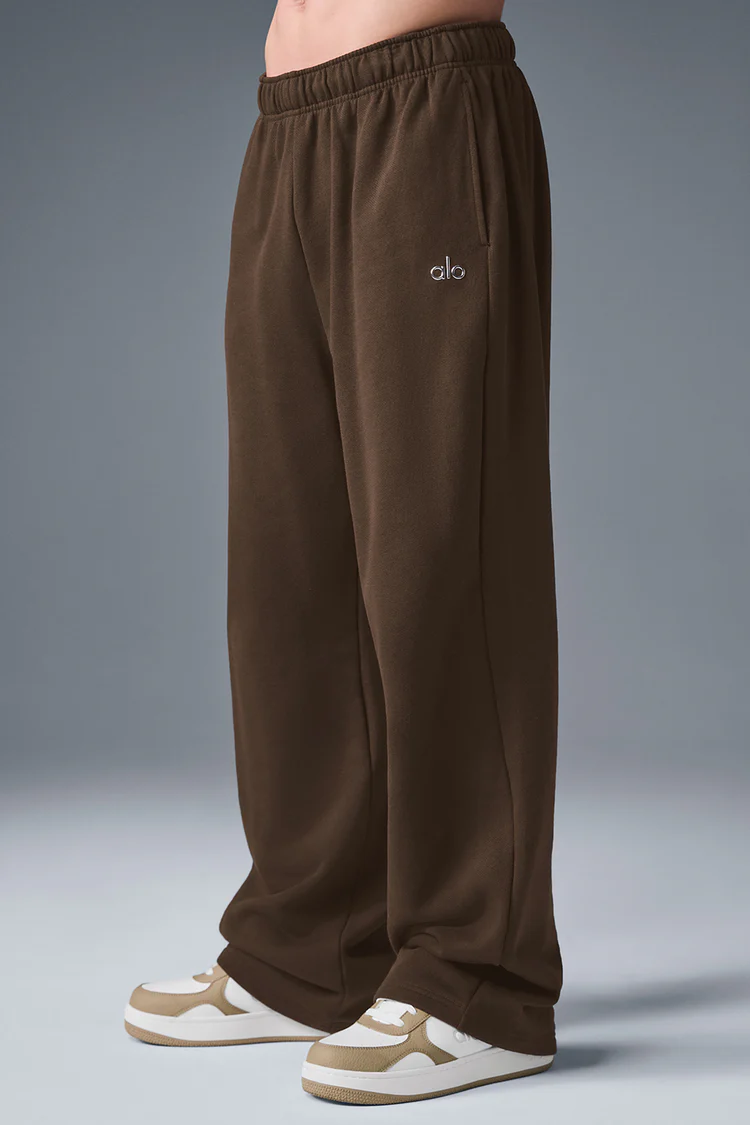 alo Accolade Straight Leg Sweatpant Espresso - Lulualo