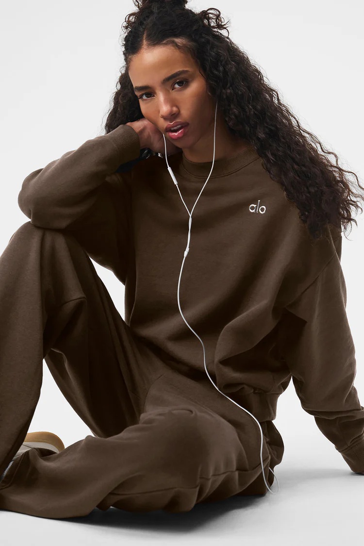 alo Accolade Crew Neck Pullover+ Straight Leg Sweatpants - Lulualo
