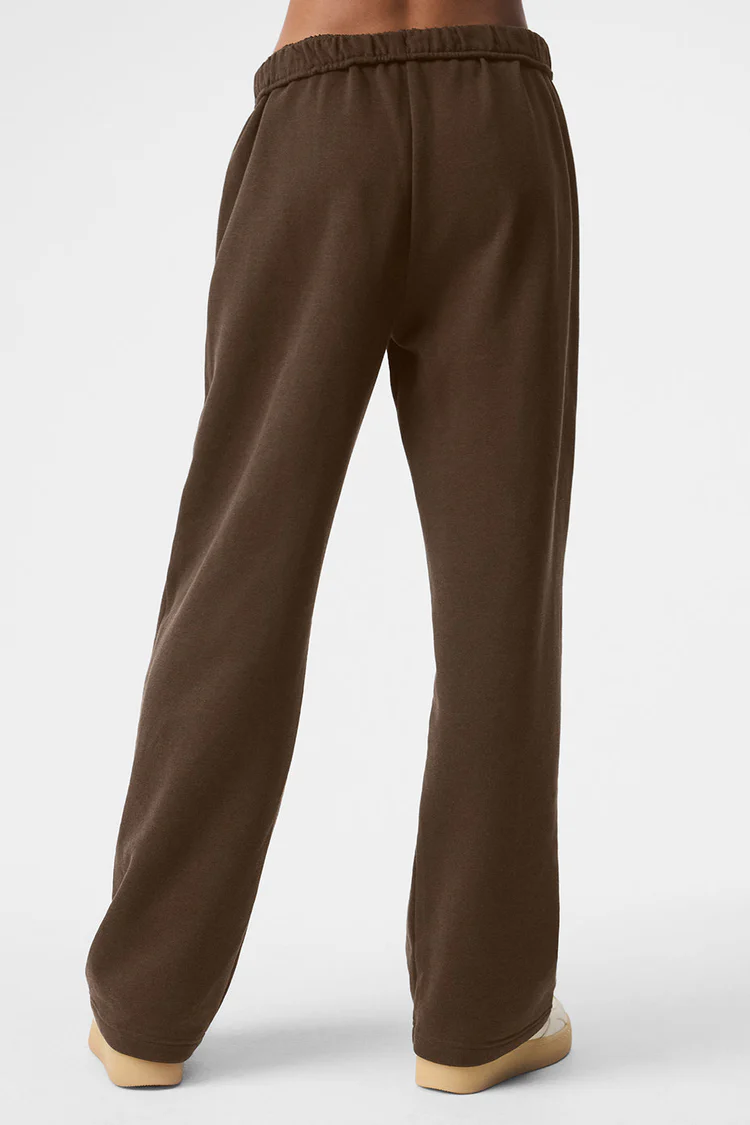 alo Accolade Straight Leg Sweatpant Espresso - Lulualo
