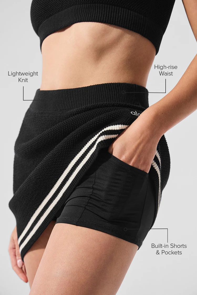 Alo Tennis Club Sweater Knit Skirt - Lulualo