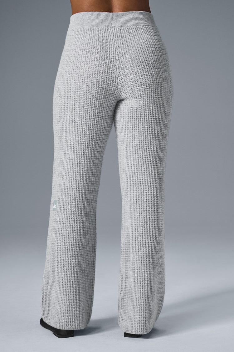 ALO Cashmere High-Waist Plush Waffle Pant - Lulualo