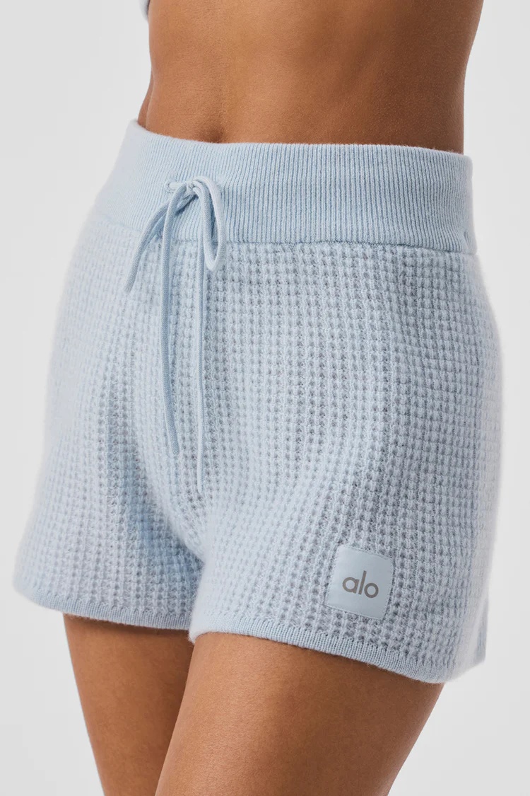 ALO Cashmere High-Waist Plush Waffle Short - Lulualo