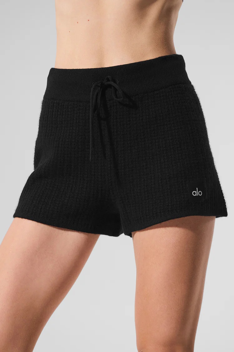 ALO Cashmere High-Waist Plush Waffle Short - Lulualo