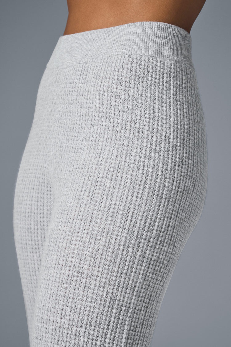 ALO Cashmere High-Waist Plush Waffle Pant - Lulualo
