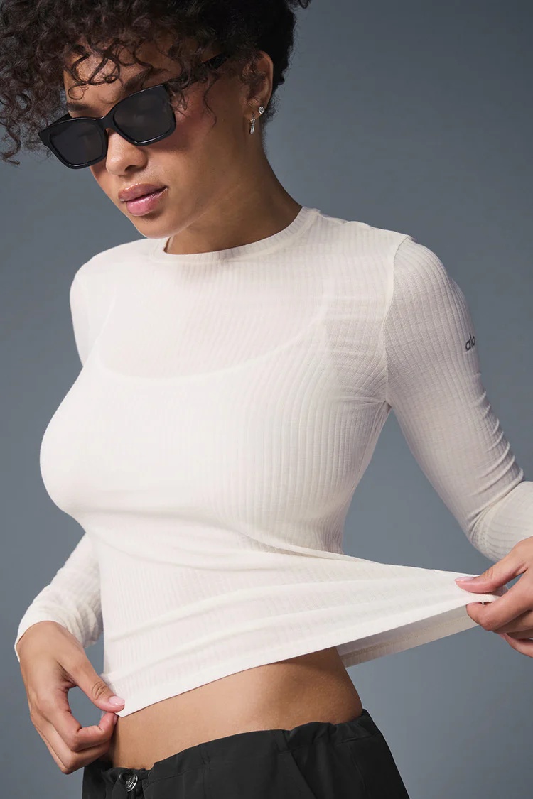 ALO Ribbed Sea Coast Long Sleeve - Lulualo