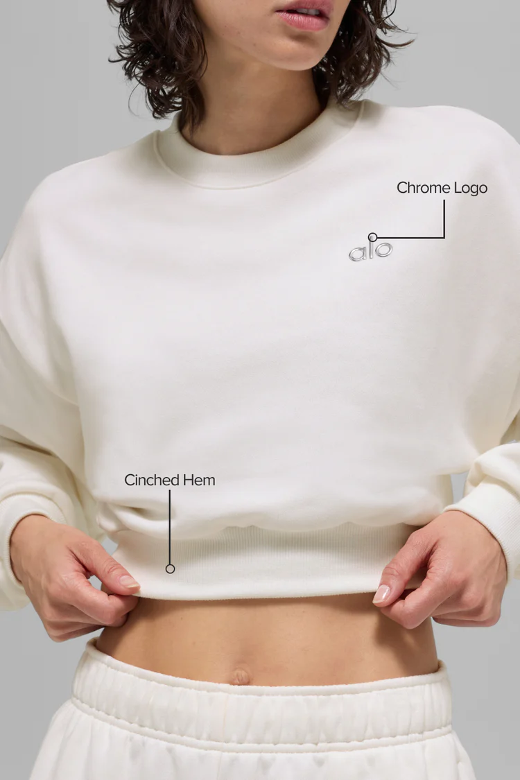 Alo Cropped Accolade Crewneck - Lulualo