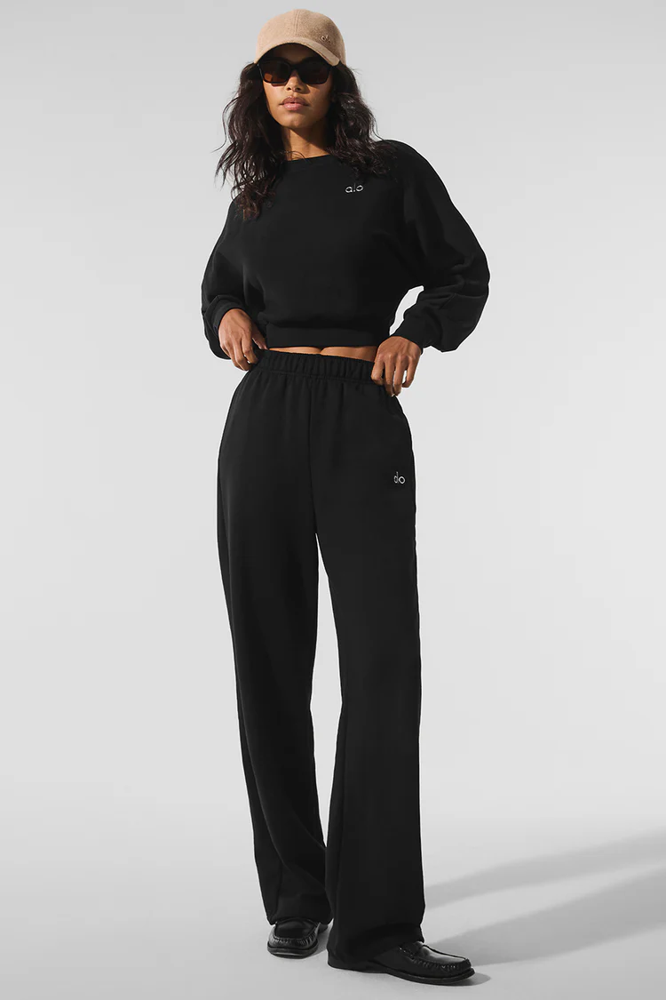 Alo Cropped Accolade Crewneck - Lulualo