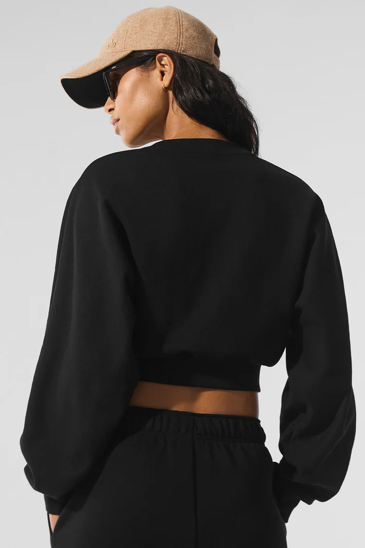Alo Cropped Accolade Crewneck - Lulualo
