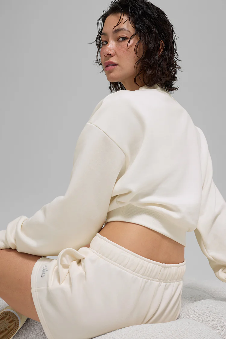Alo Cropped Accolade Crewneck - Lulualo