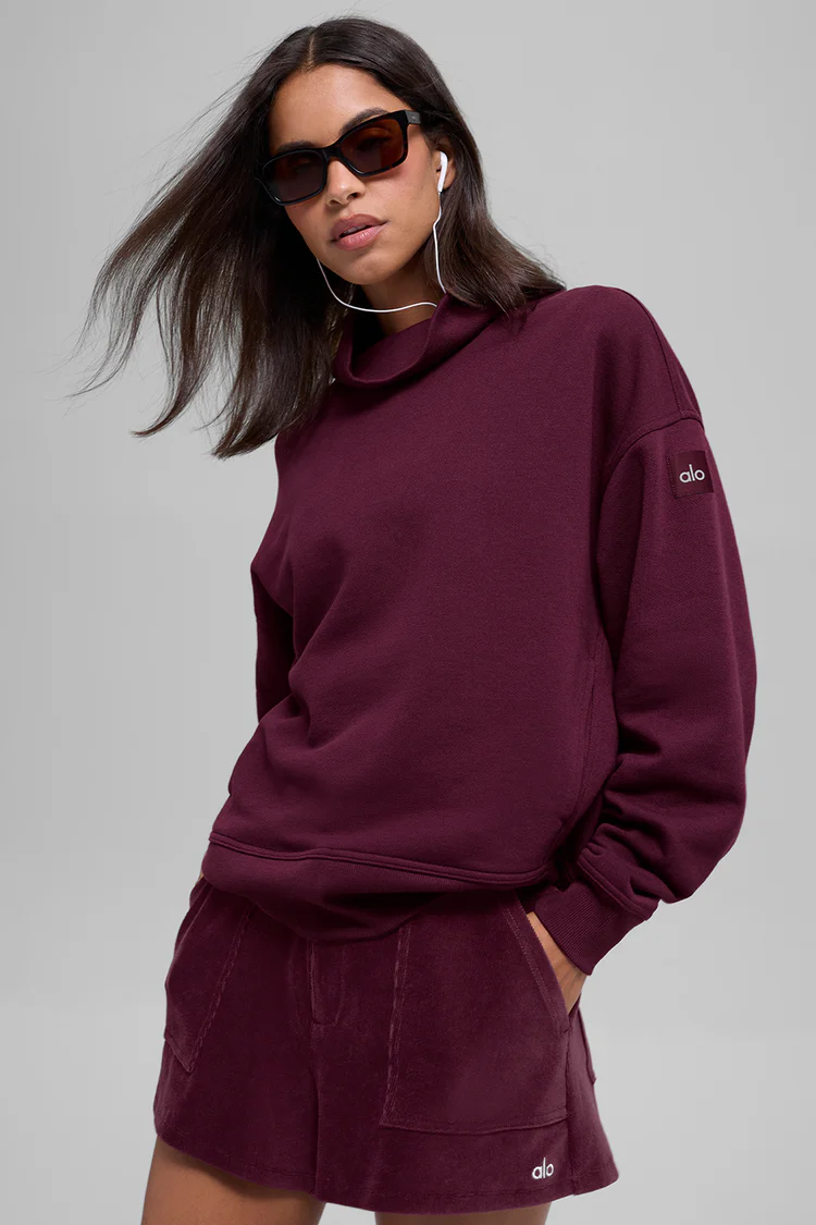 ALO Hazy Mock Neck Pullover - Lulualo
