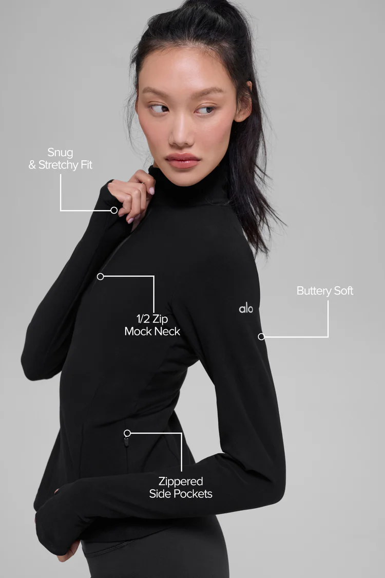 Alo Alosoft 12 Zip Rapid Pullover - Lulualo