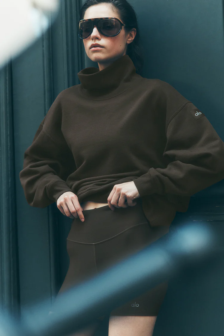 ALO Hazy Mock Neck Pullover - Lulualo