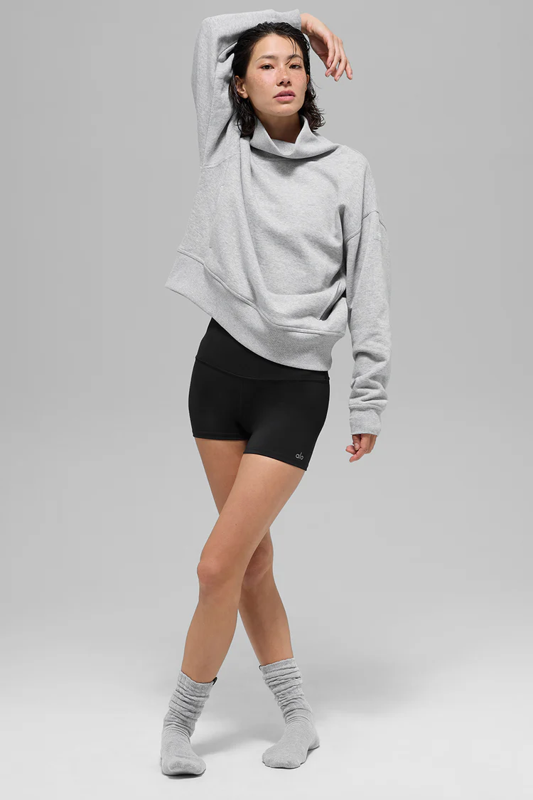 ALO Hazy Mock Neck Pullover - Lulualo