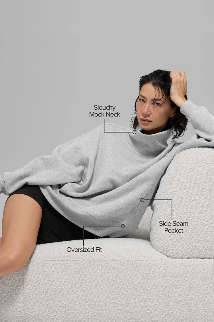 ALO Hazy Mock Neck Pullover - Lulualo