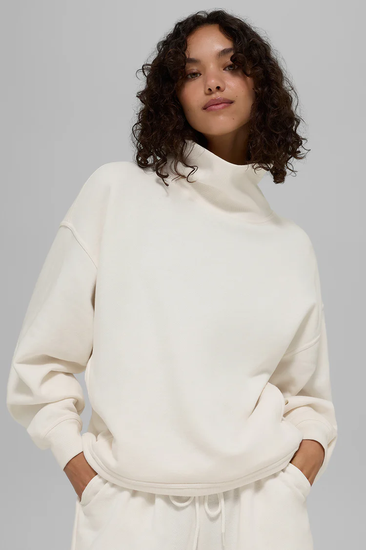 ALO Hazy Mock Neck Pullover - Lulualo