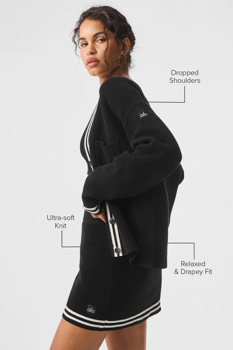 Alo Tennis Club Sweater Knit Cardigan - Lulualo