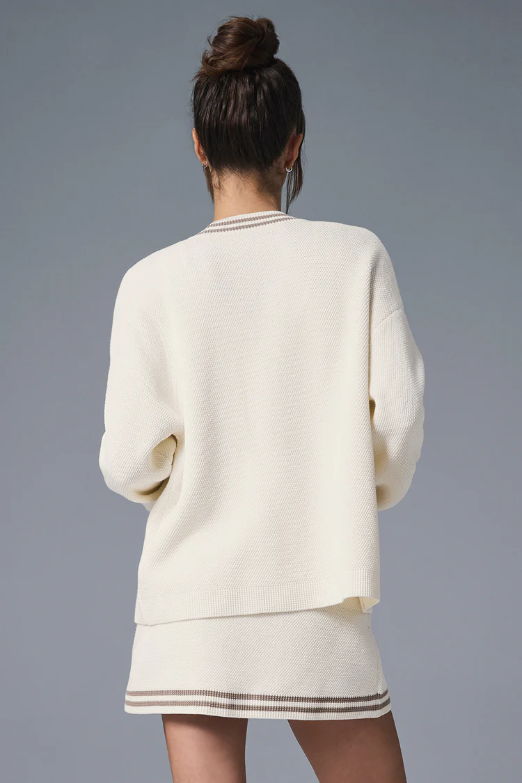 Alo Tennis Club Sweater Knit Cardigan - Lulualo