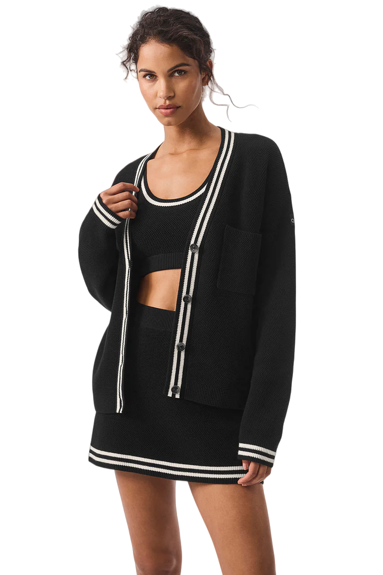 Alo Tennis Club Sweater Knit Cardigan - Lulualo