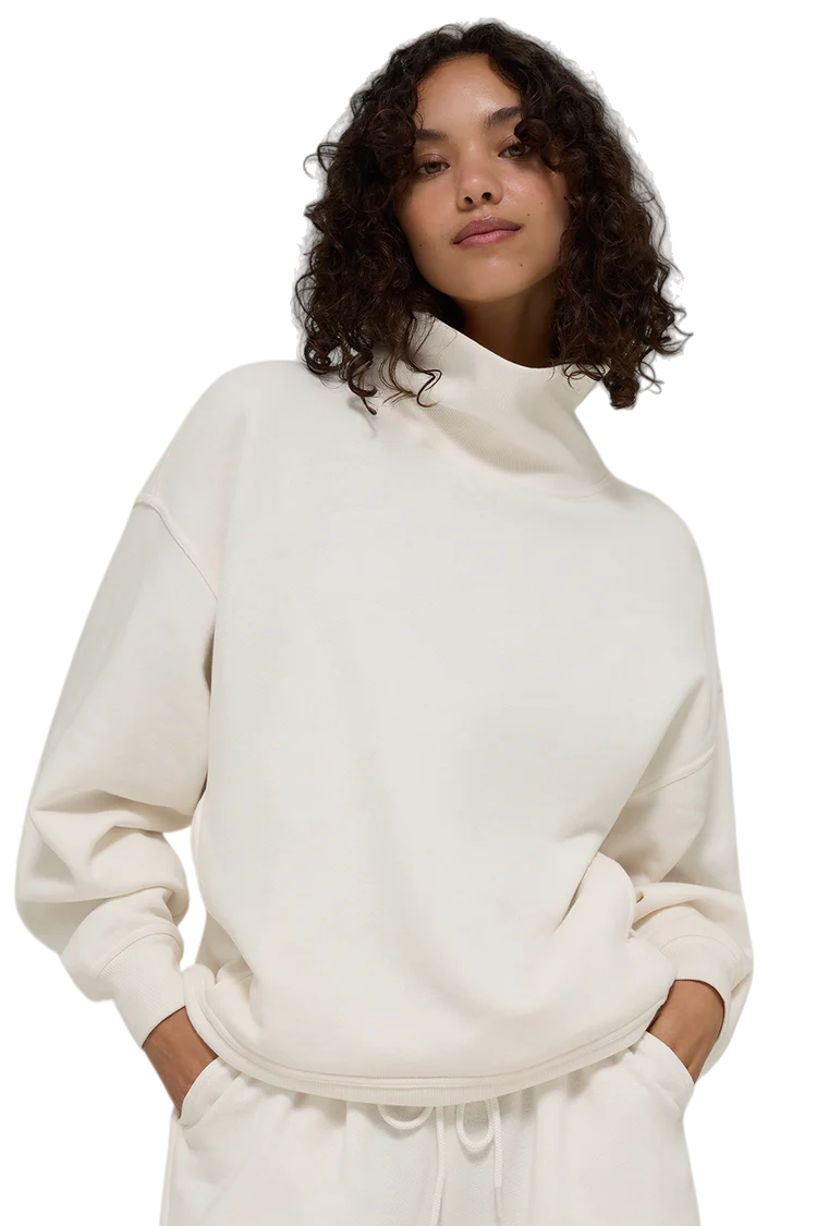 ALO Hazy Mock Neck Pullover - Lulualo