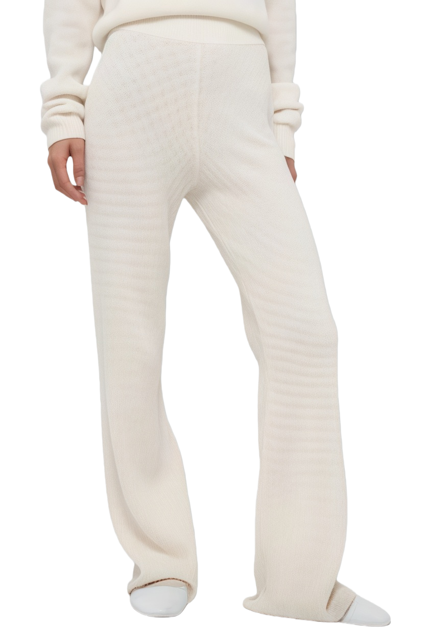 ALO Cashmere High-Waist Plush Waffle Pant - Lulualo