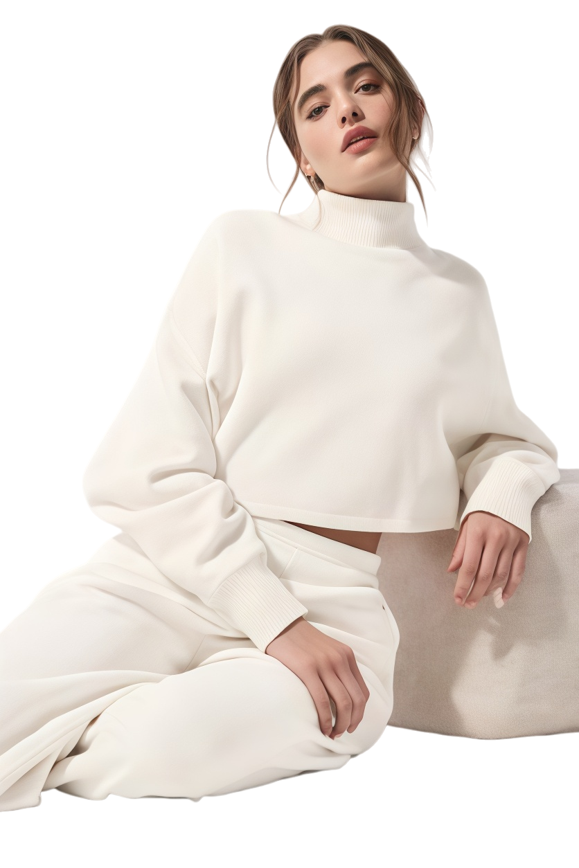 ALO Cropped Serenity Coverup+Serenity Wide Leg Sweatpant Suit - Lulualo