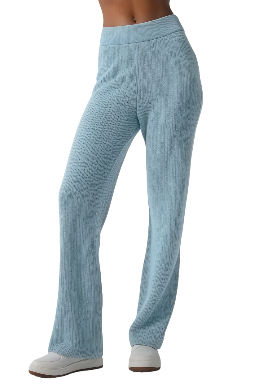 ALO Cashmere High-Waist Plush Waffle Pant - Lulualo