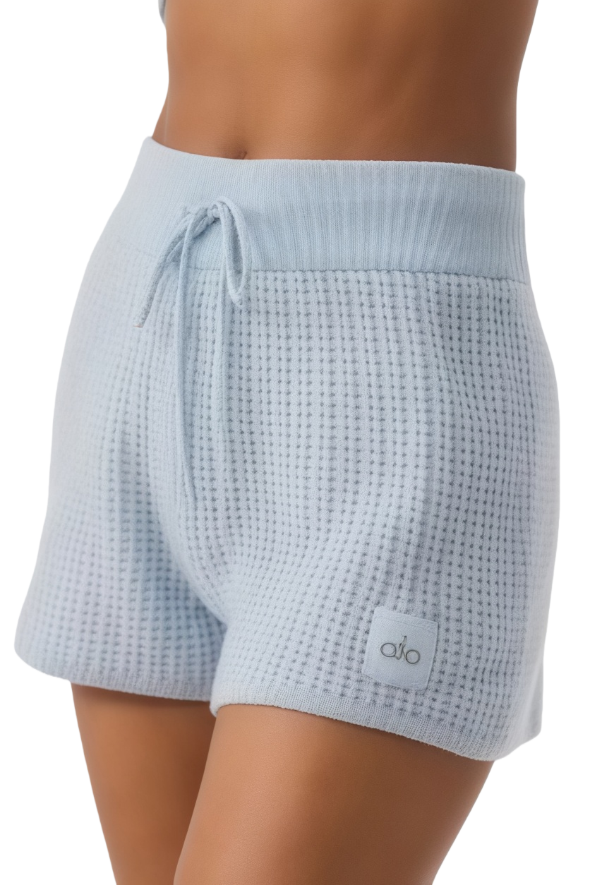 ALO Cashmere High-Waist Plush Waffle Short - Lulualo
