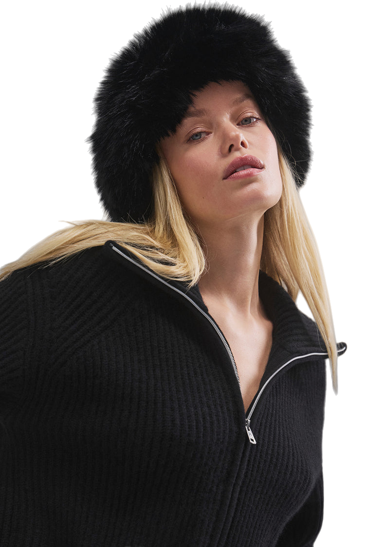 Courchevel Cashmere Faux Fur Beanie - Lulualo