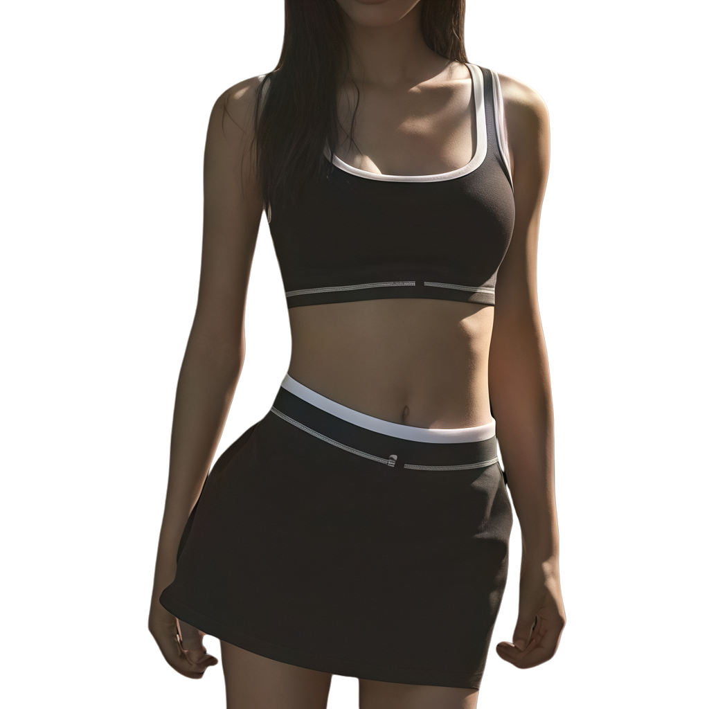 alo yoga Airbrush Better Together Tennis Skirt suit - Lulualo