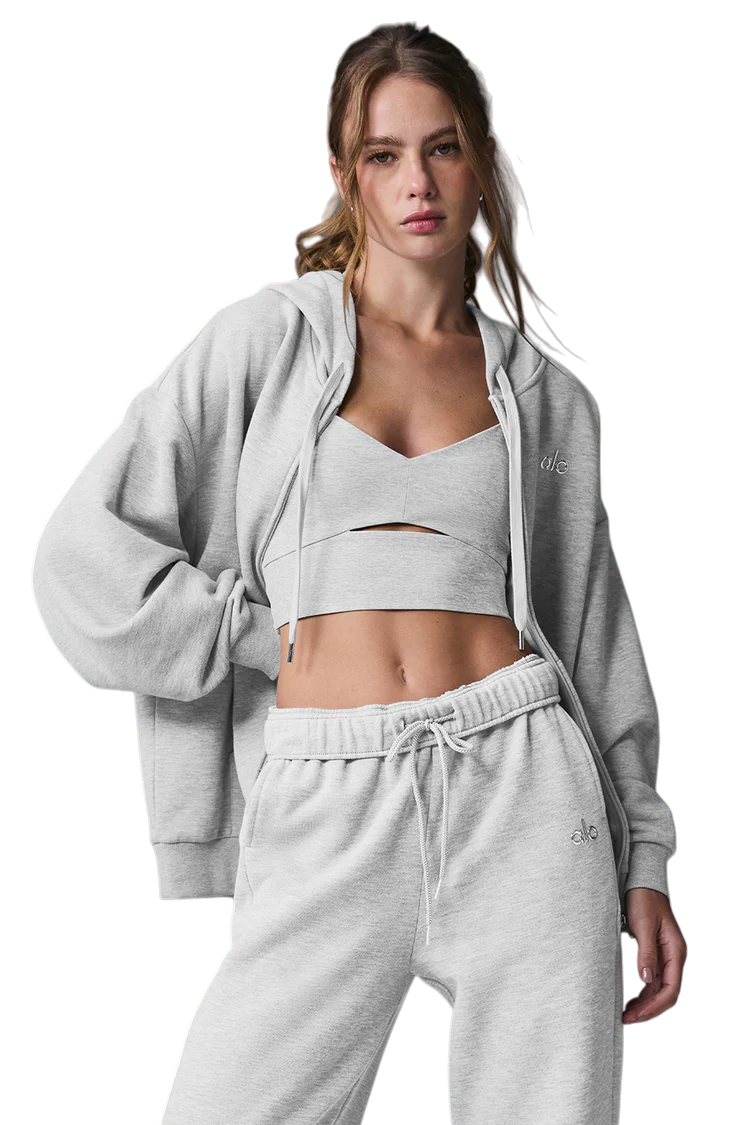 alo Accolade Full Zip Hoodie for Men and Women Fashion - Lulualo