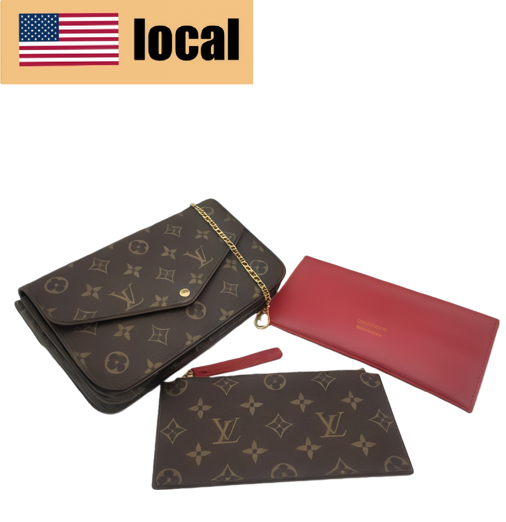 Three in one!!!Used Louis Vuitton women's bag, Grade A, Pochette Felicie three-in-one crossbody bag, luxury feel - Lulualo