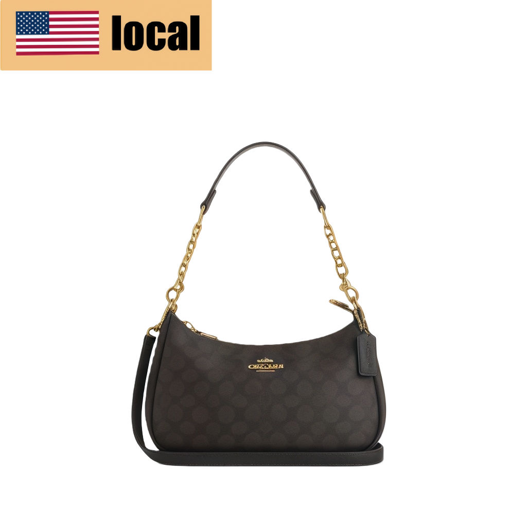 COACH Teri Women's Crescent Bag Classic Monogram Handbag Shoulder Bag - Lulualo