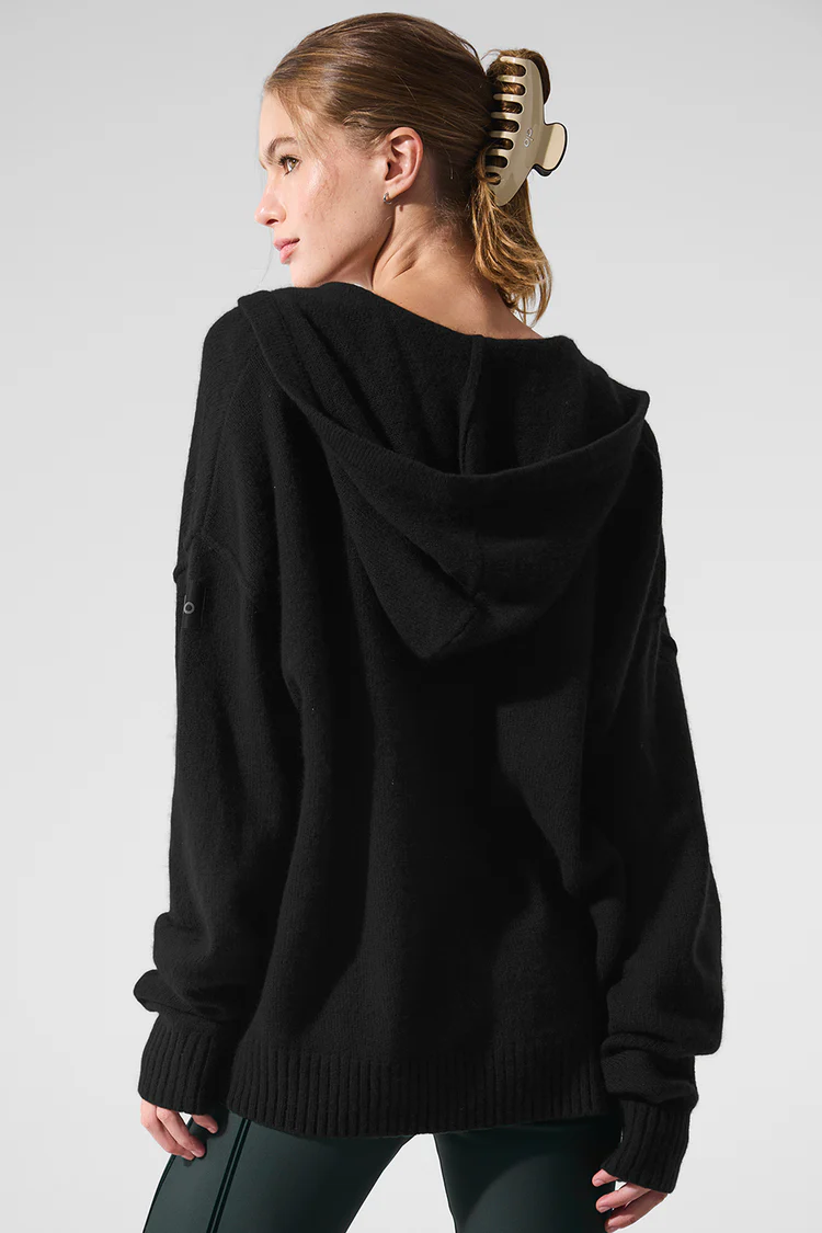 alo New Class Cashmere Full Zip Hoodie - Lulualo