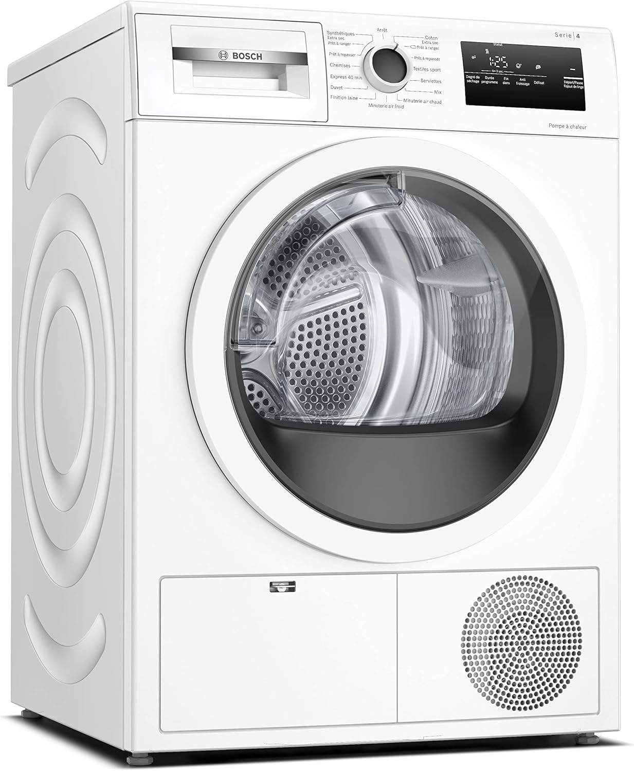 Bosch Electroménager Sèche-linge pompe à chaleur WTH83V13FR - Série 4-8 kg - 112 L - Design AntiVibration - Blanc, Blanche