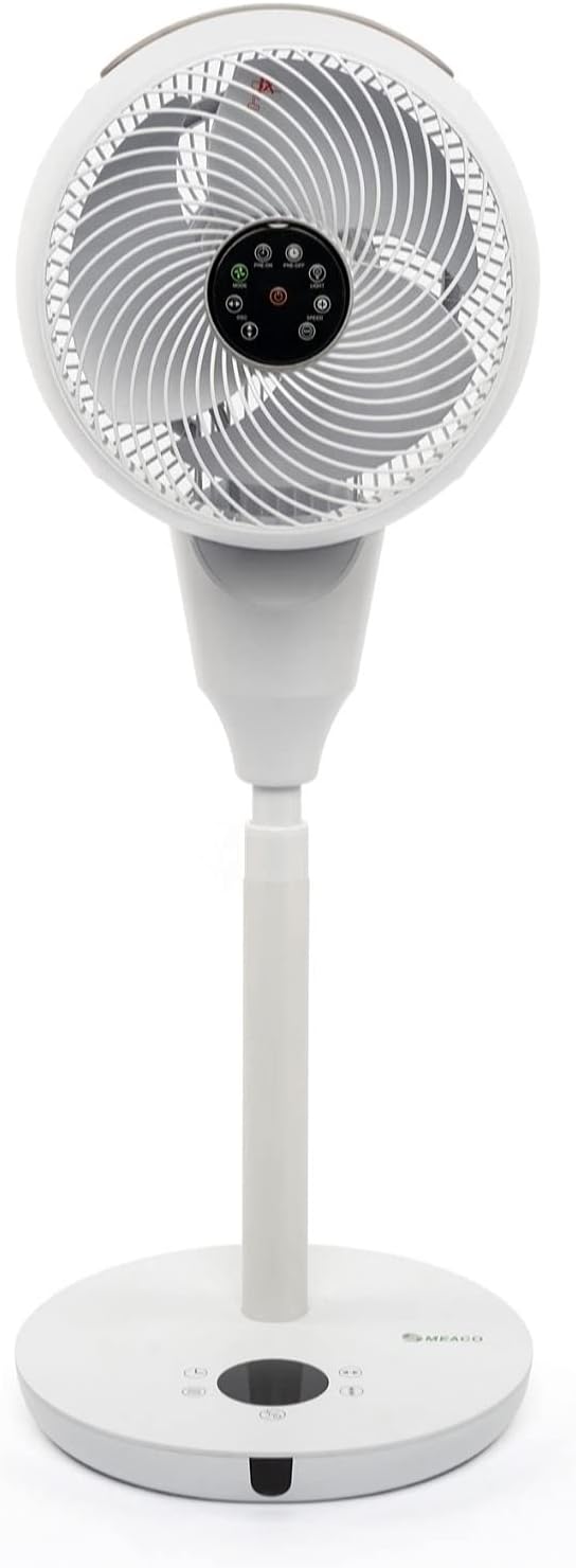 Meaco MeacoFan 1056 Circulateur d'air pour chambre à coucher, ventilateur de bureau, faible bruit, économie d'énergie, refroidissement dans toute la pièce - Blanc