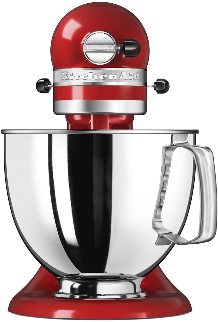 KitchenAid Robot Pâtissier I Artisan I Robot cuisine multifonctions à tête inclinable I Avec 4 accessoires I Bol de 4,8L | Crème
