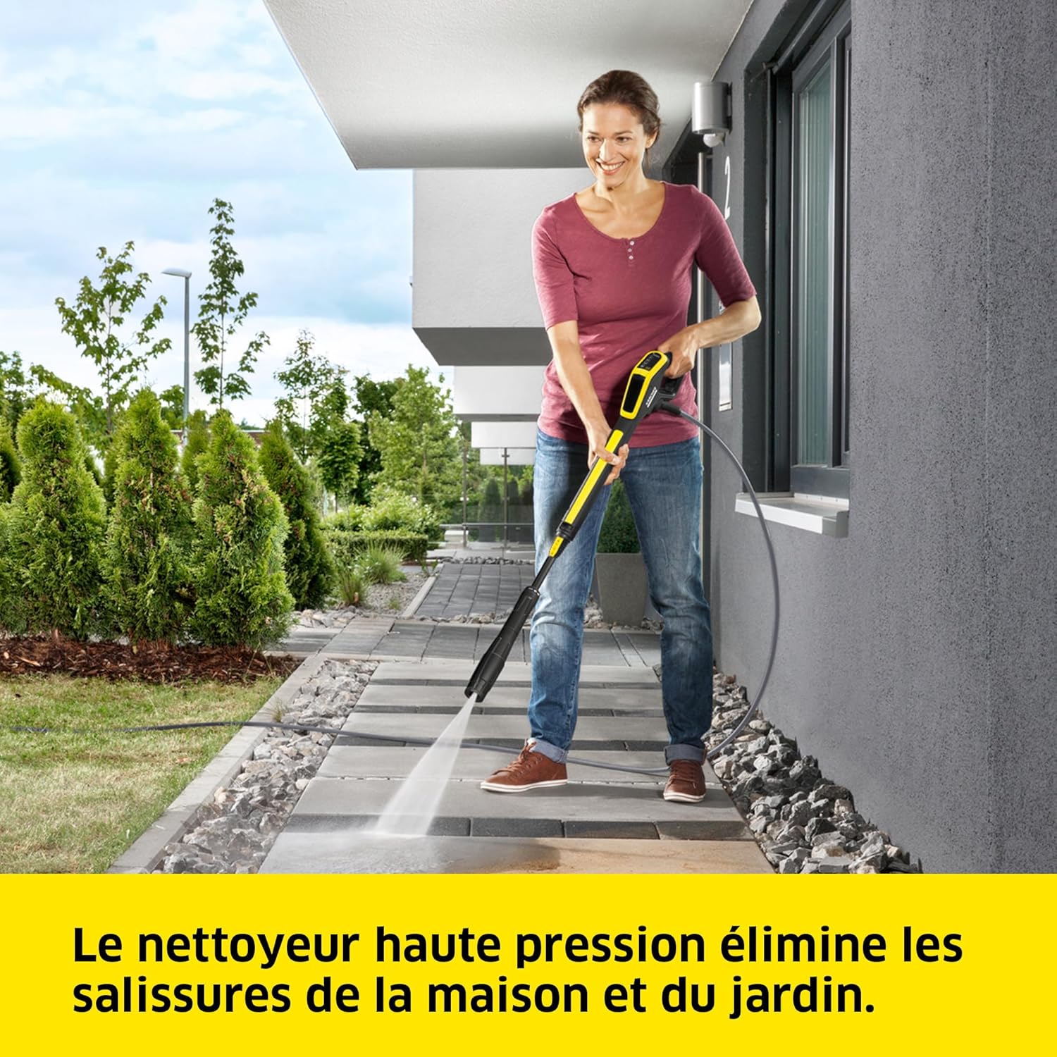 Kärcher Nettoyeur Haute Pression K 4 Power Control Flex Home, Pression : max. 130 bar, Débit : 420 l/h, Surface : 30 m²/h, Poids : 11,5 kg, Pistolet Haute Pression, Rotabuse, Lance, Home Kit