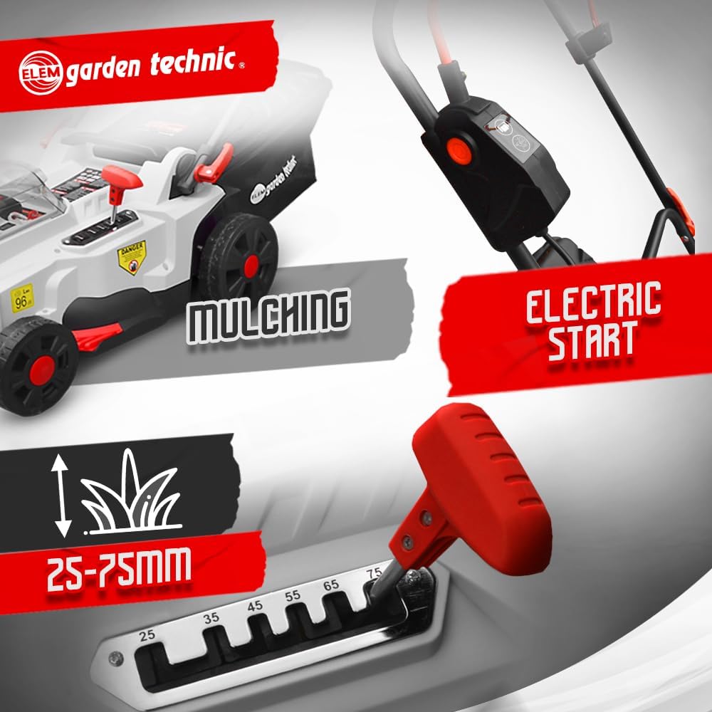 Tondeuse rechargeable 40V (2x20V) 37cm - Batteries et chargeur fournis - Elem Garden