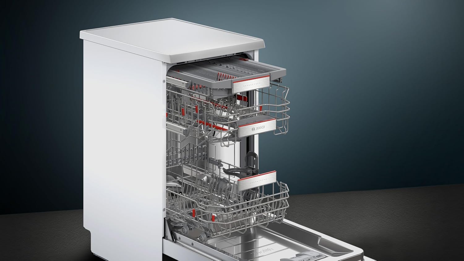 Bosch SPS6YMW14E, Série 6, Lave-vaisselle 45cm, Pose-libre, Blanc