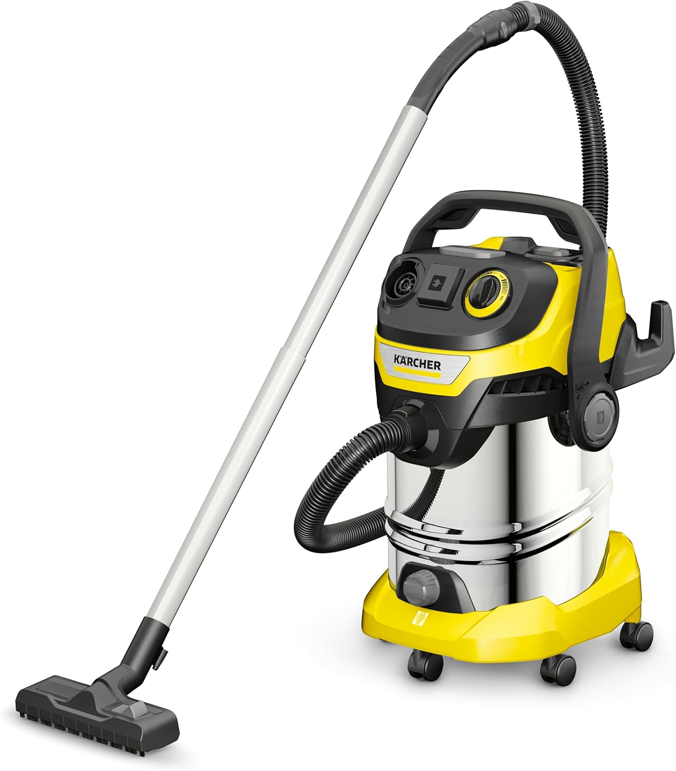 Kärcher Aspirateur Eau et Poussières WD 6 P S V-30/6/22/T, Prise de Courant, Filtre Plissé Plat, Fonction de Nettoyage, 1300 W, Cuve : 30 l et Bouchon de Vidange, Tube d'Aspiration : 2,2 m