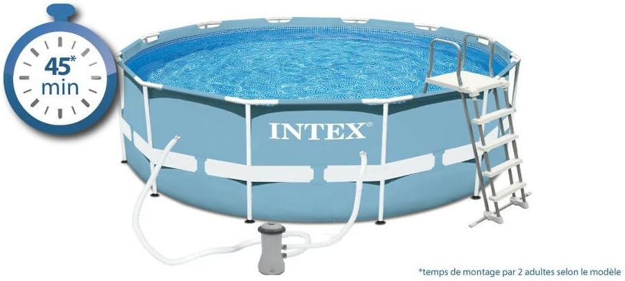 Intex piscine prism frame ronde tubulaire (ø)3,05 x (h)0,76m