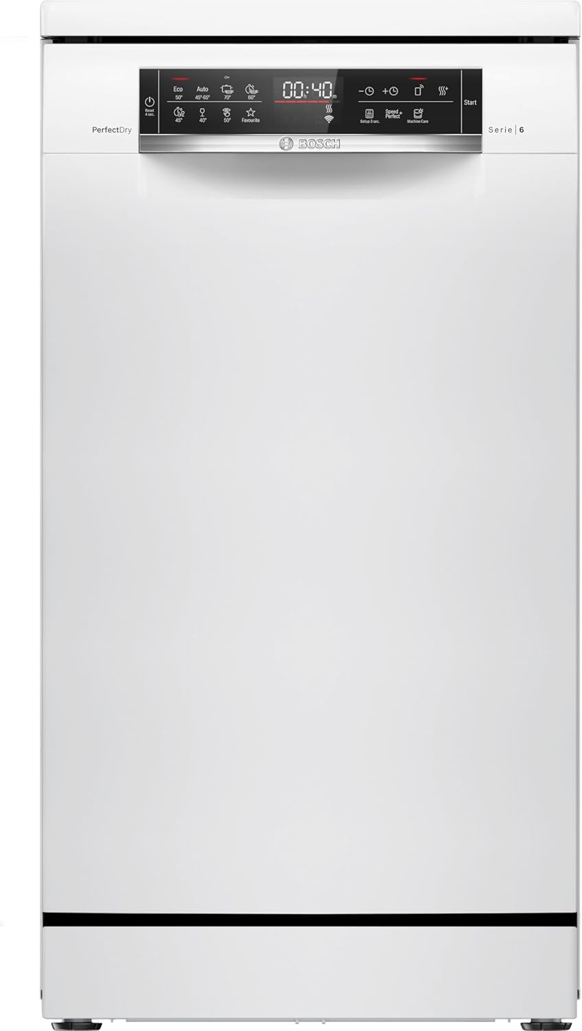 Bosch SPS6YMW14E, Série 6, Lave-vaisselle 45cm, Pose-libre, Blanc