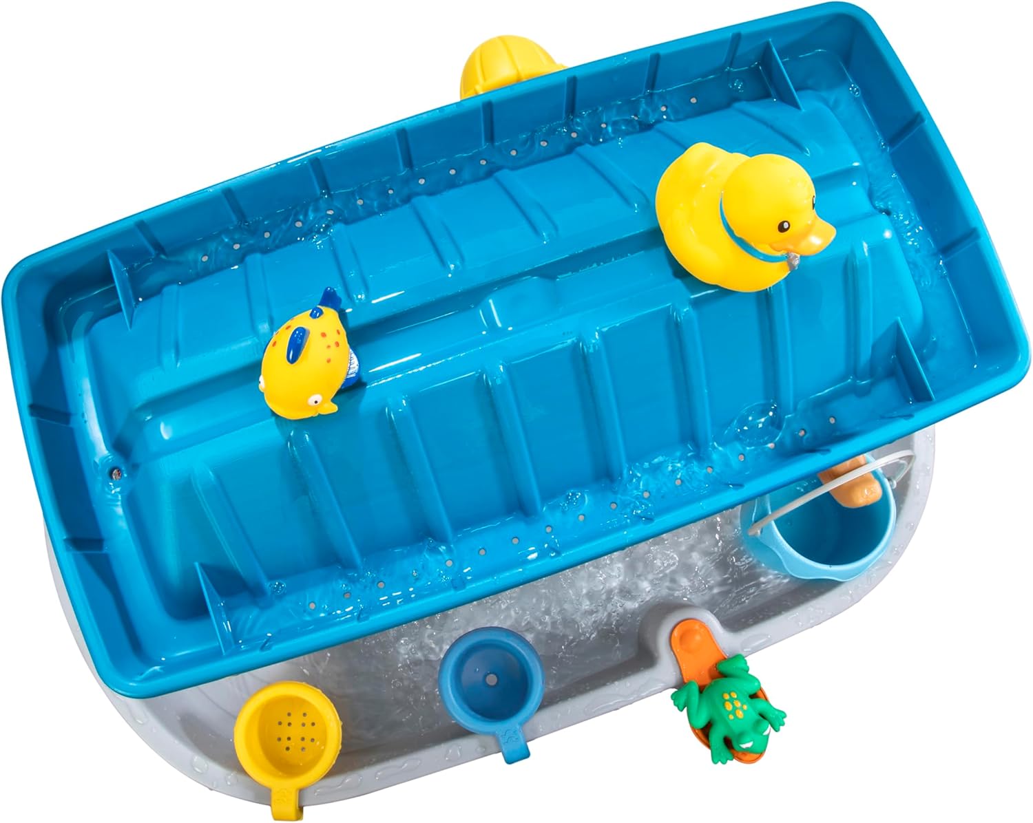 Step2 Rain Shower Splash Table d'eau avec 13 Accessoires - Bleu & Vert | Table Jeux d'eau | Table d’activité pour Le Jardin, Table Activité Eau | Table d'eau Extérieur