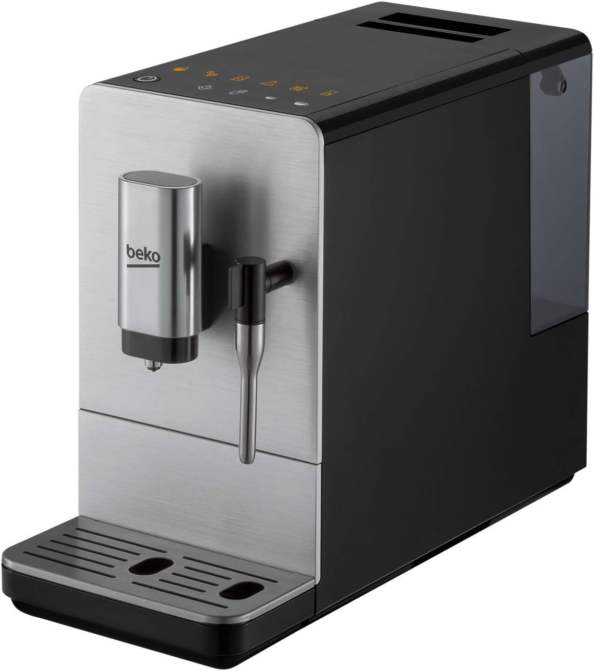 BEKO, Machine à café, expresso automatique, 1350 W / 19 bars, Capacité café : 125 g, Capacité eau : 1,4L, Système autonettoyant, 5 niveaux de broyage, Arrêt automatique, Façade Inox Brossé