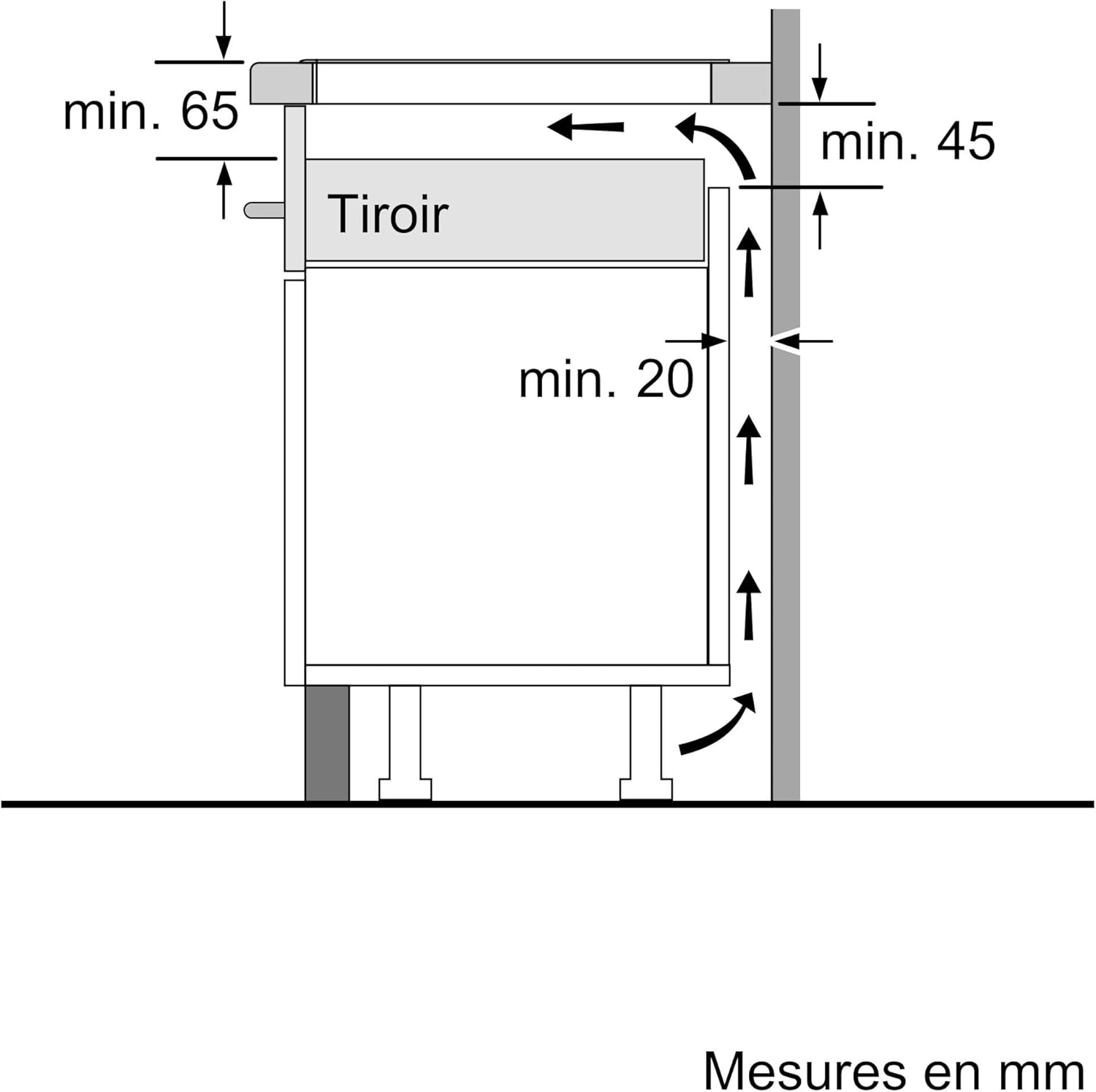 Bosch PUJ611BB5E, Série 4, Plaque induction, 3 feux, 60 cm, Noir, Sans cadre