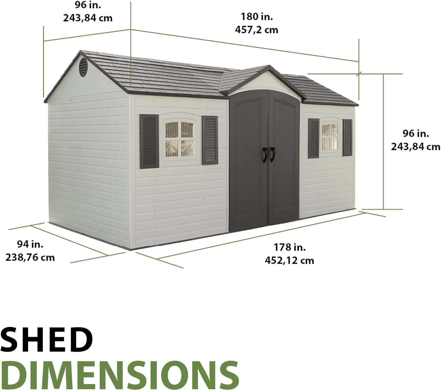 Lifetime Abri de Jardin Tan 132,7 x 204,4 x 227,9 cm
