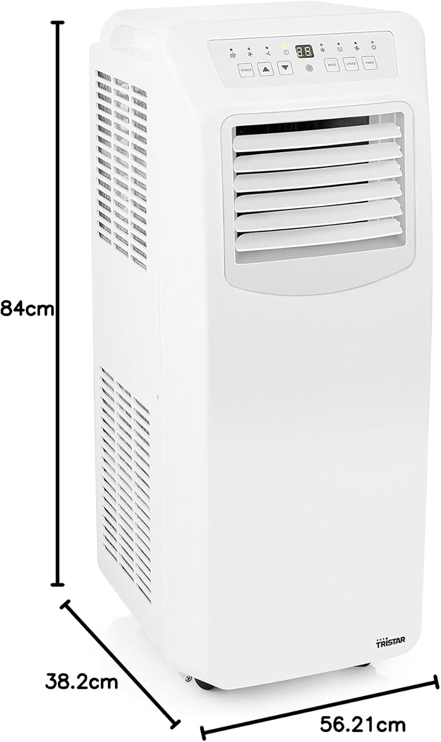 Climatiseur mobile Tristar AC-5560, 10 000 BTU et 2,9kw, fonctions refroidissement, déshumidification, ventilation et chauffage