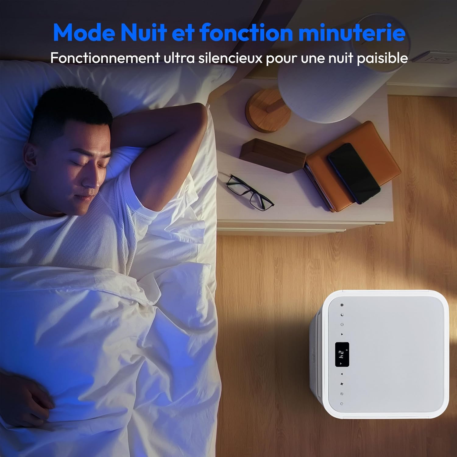 MEDION Smart Climatiseur Mobile P1002 (10000 BTU, 3-en-1, Refroidir, Déshumidification, Ventilation, jusqu'à 34m², kit de joint de fenêtre, mode sommeil, contrôle Wifi, Télécommande, Écran, MD 37733)