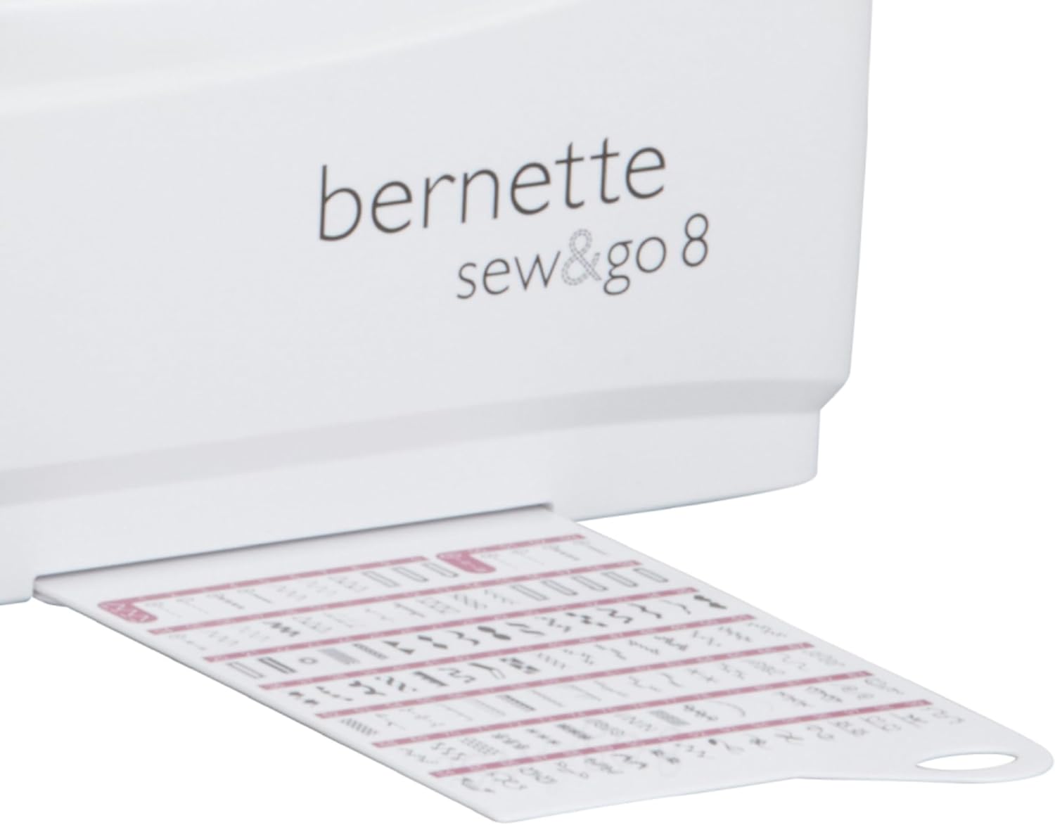 Bernette Sew&GO8 Machine à coudre ordinateur avec 197 programmes de couture, bras libre, écran multifonction, couture, patchwork, matelassage, White