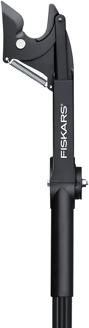 Fiskars Coupe-Branches Multifonctions Télescopique, pour Bois vert et Rameaux, Revêtement antiadhésif, Lame en acier/manche en aluminium, longueur 2,4 - 4 m, noir/orange, UPX86, 1023624